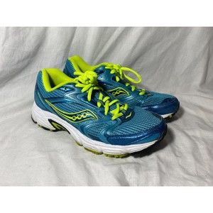 Saucony Oasis 2 Shoes Blue Yellow Size 8 Womens Running Athletic